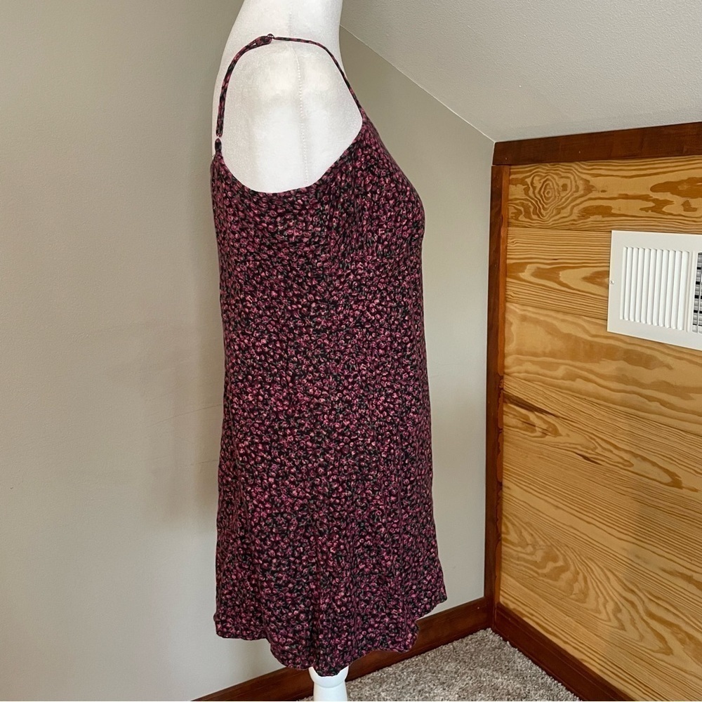 Wild Fable Purple Black Floral Spaghetti Strap Mini Dress Extra Small - Picture 4 of 11